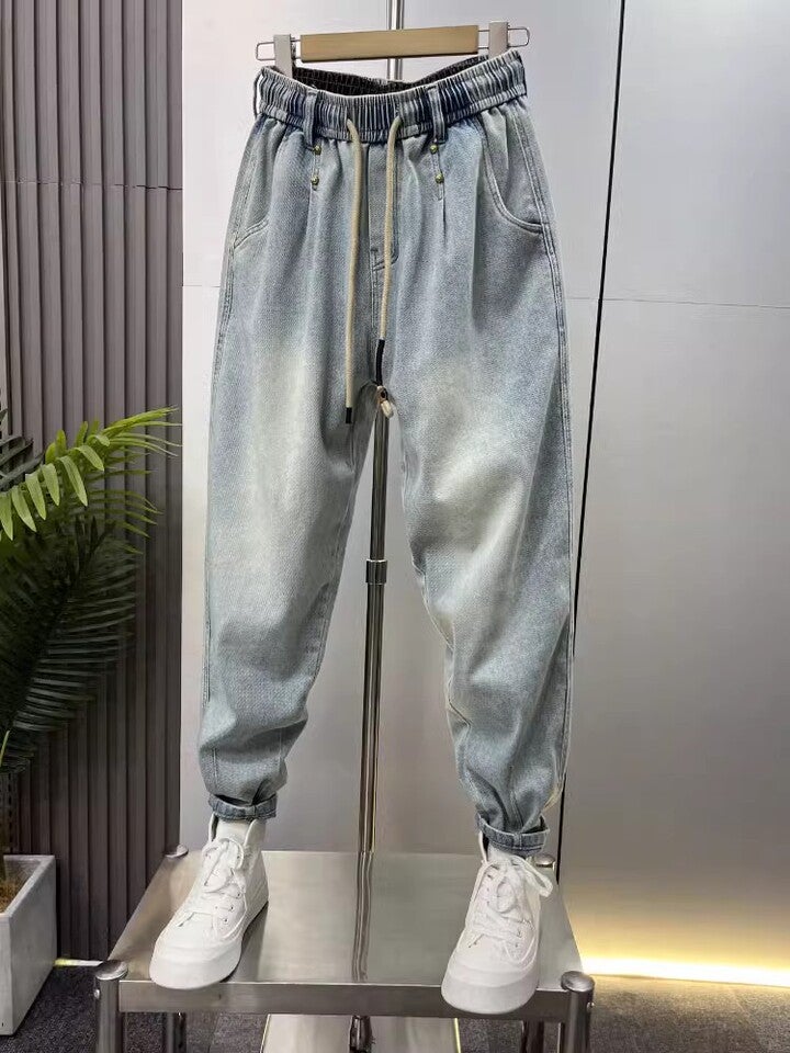 Unisex Classic Denim Jeans Loose Fit Daily Outdoor Wear - Image 1