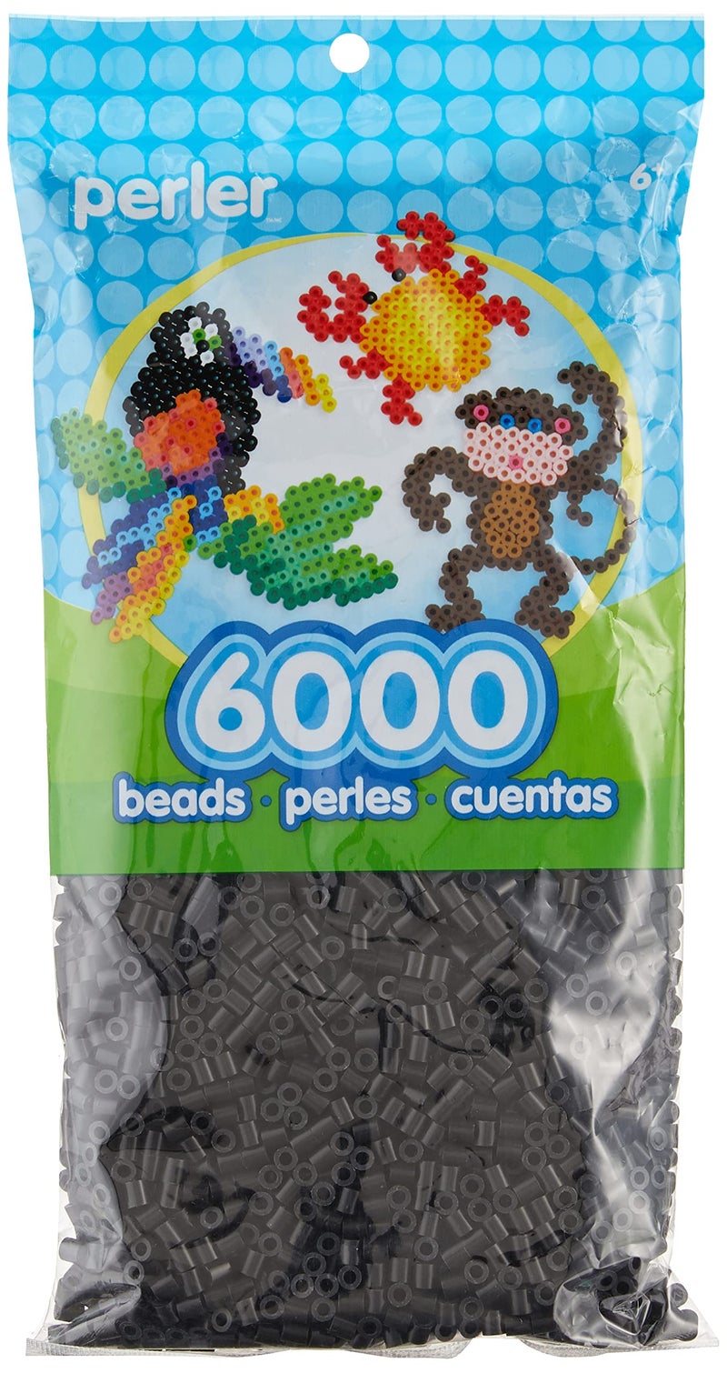 Perler Beads Fuse Beads for Crafts, Black, Small, 6000pcs - Image 1