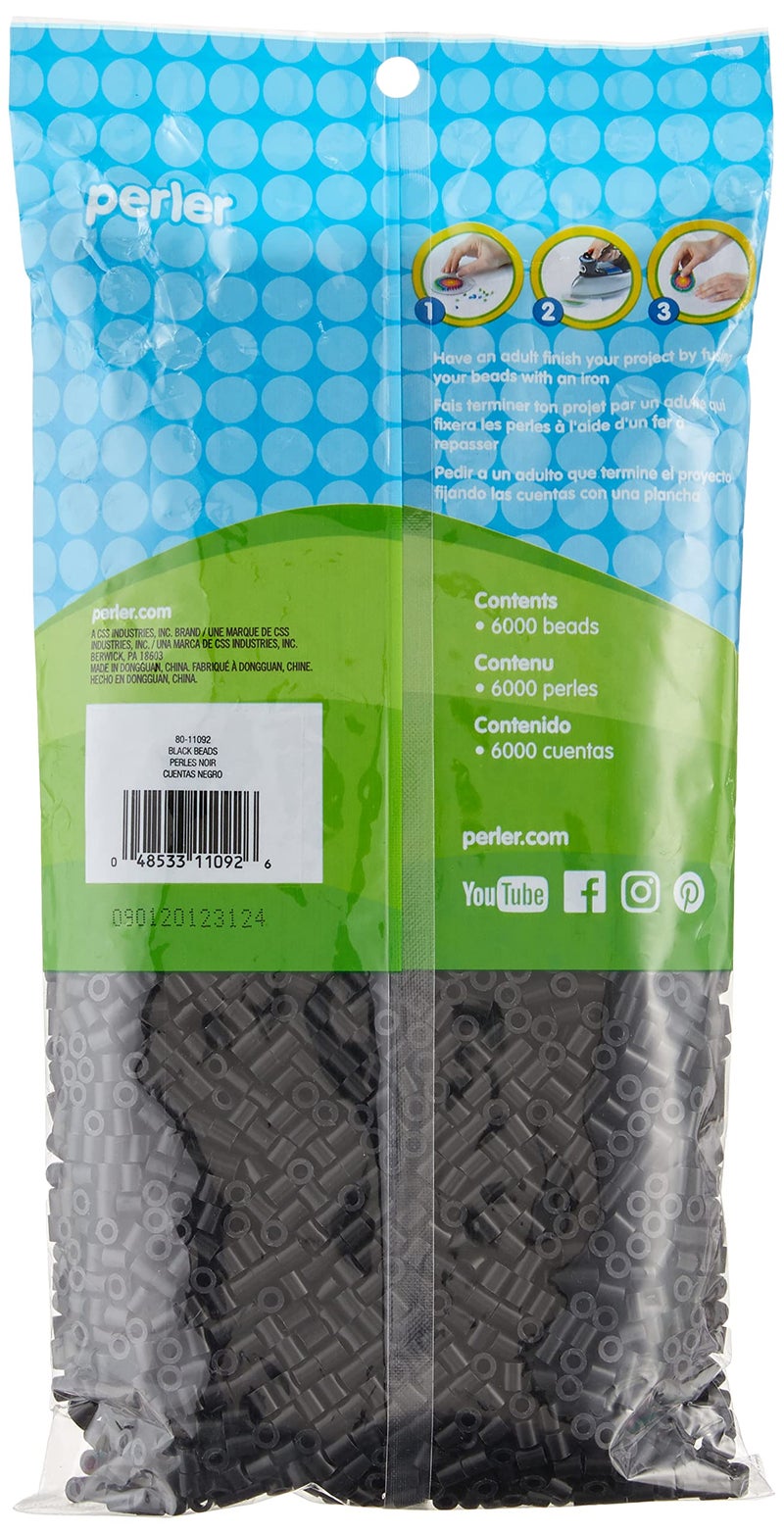 Perler Beads Fuse Beads for Crafts, Black, Small, 6000pcs - Image 2