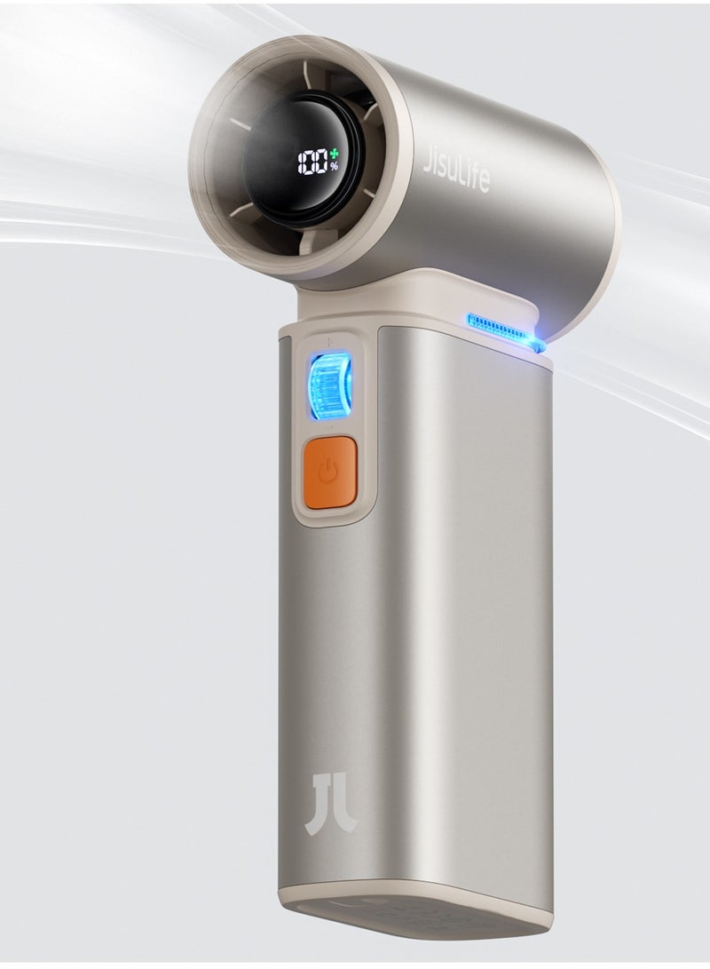 جيسيو لايف جيسولايف مروحة محمولة 2 في 1 ببطارية 9 الاف ملي امبير  فضي - Image 2