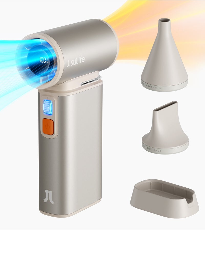 جيسيو لايف جيسولايف مروحة محمولة 2 في 1 ببطارية 9 الاف ملي امبير  فضي - Image 3