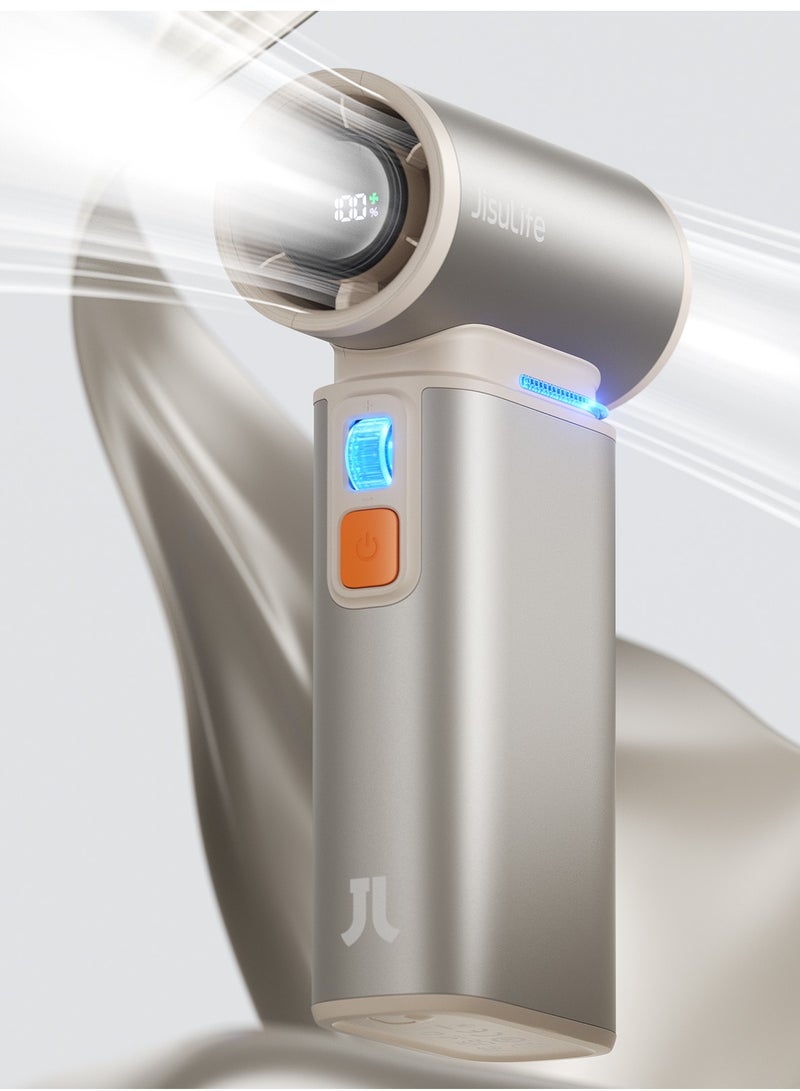 جيسيو لايف جيسولايف مروحة محمولة 2 في 1 ببطارية 9 الاف ملي امبير  فضي - Image 4