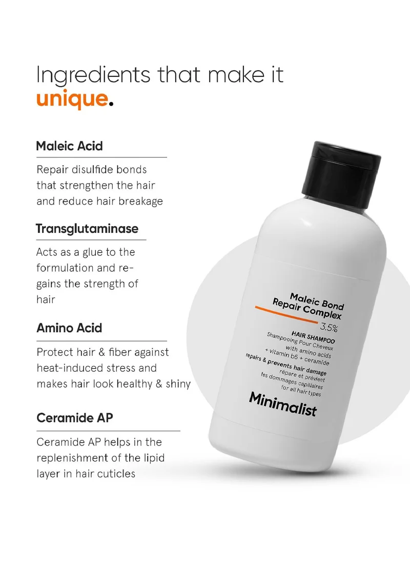 Minimalist Skincare Maleic Bond Repair Complex 3.5% Hair Shampoo