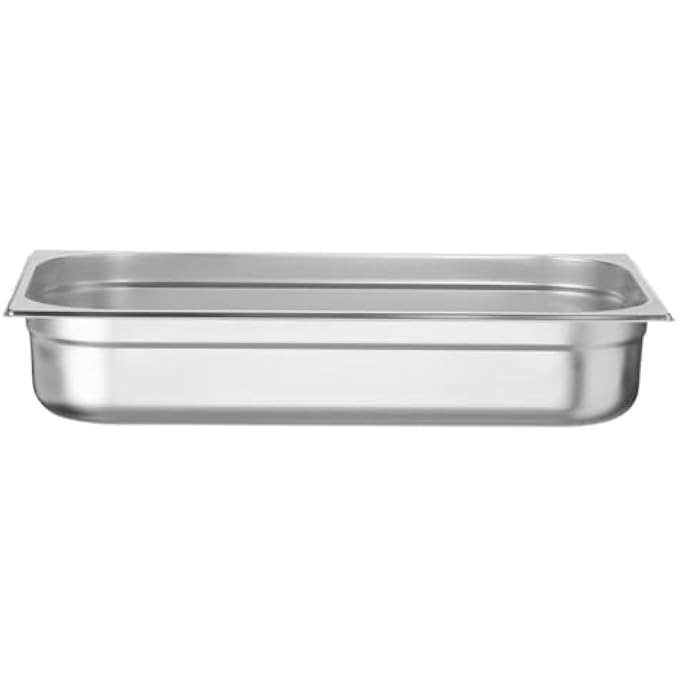 هندي Recipiente Gn 11Contenedor GnBordes RedondeadosResistente A Temperaturas De 40A 300CApto Para HornosCongeladoresCalientaplatosBao Mara14L530X325XH 100MmAcero Inoxable - Image 1