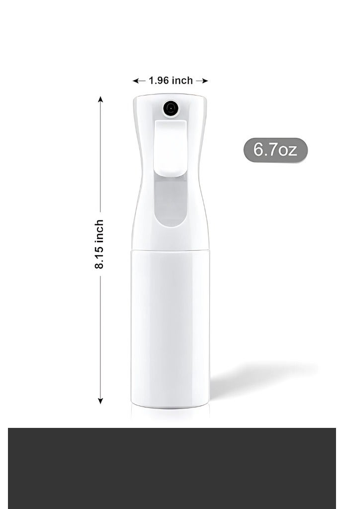 ترنز بخاخ الماء لتصفيف الشعر ذو رذاذ قوي ومتوسع خفيف الوزن ذو مقبض مريح, بخاخ ماء لتصفيف الشعر ، عبوة رش شفافة بلاستيكية فارغة لتنظيف البشرة والغسيل ورش النباتات والحيوانات الاليفة حجم 200 مل - Image 3