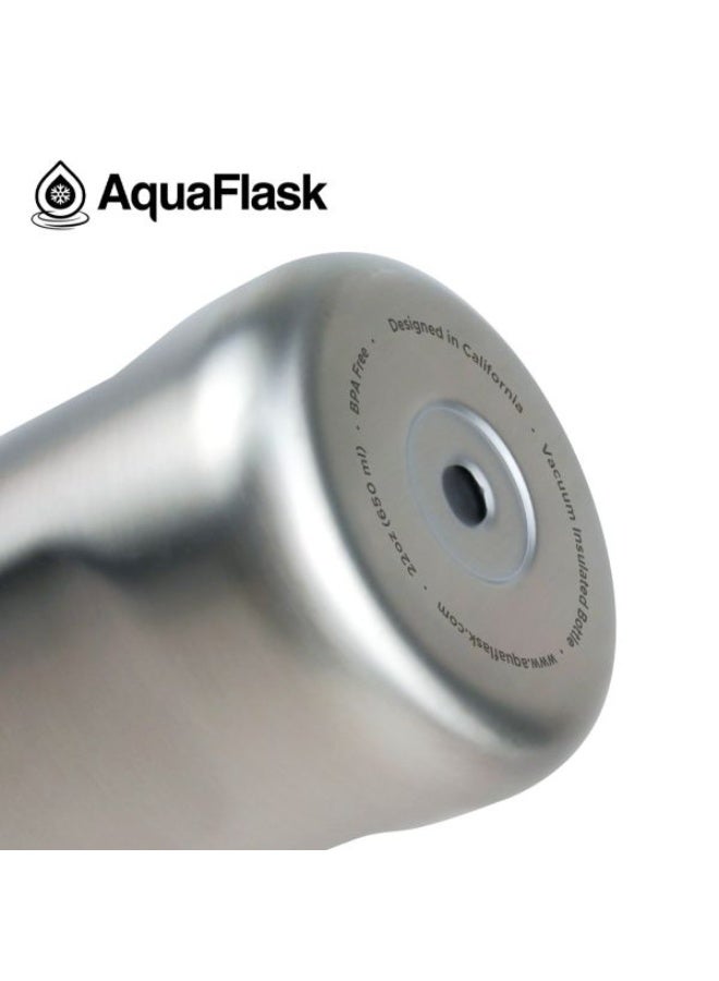Aquaflask Stainless Steel Water Bottle Regular 22Oz - 650 Ml - Silver Steel - Image 4