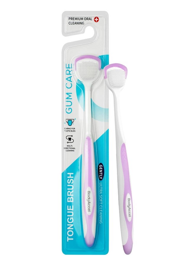 BodyAccel Silicone Tongue Cleaner for Adults, Soft & Gentle Tongue Brush and Scraper, Helps Remove Bad Breath, Flexible Non-Slip Handle for Comfortable Control - Image 1