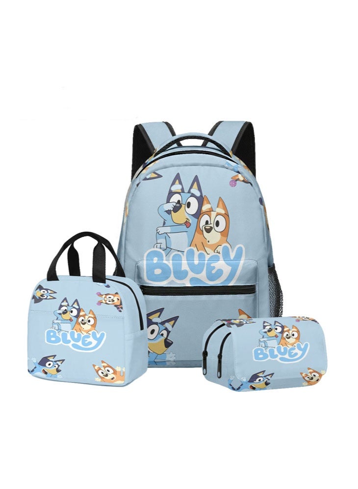 Bluey backpack pencil case satchel three-piece suit men and women leisure sports travel backpack student school backpack - Image 1