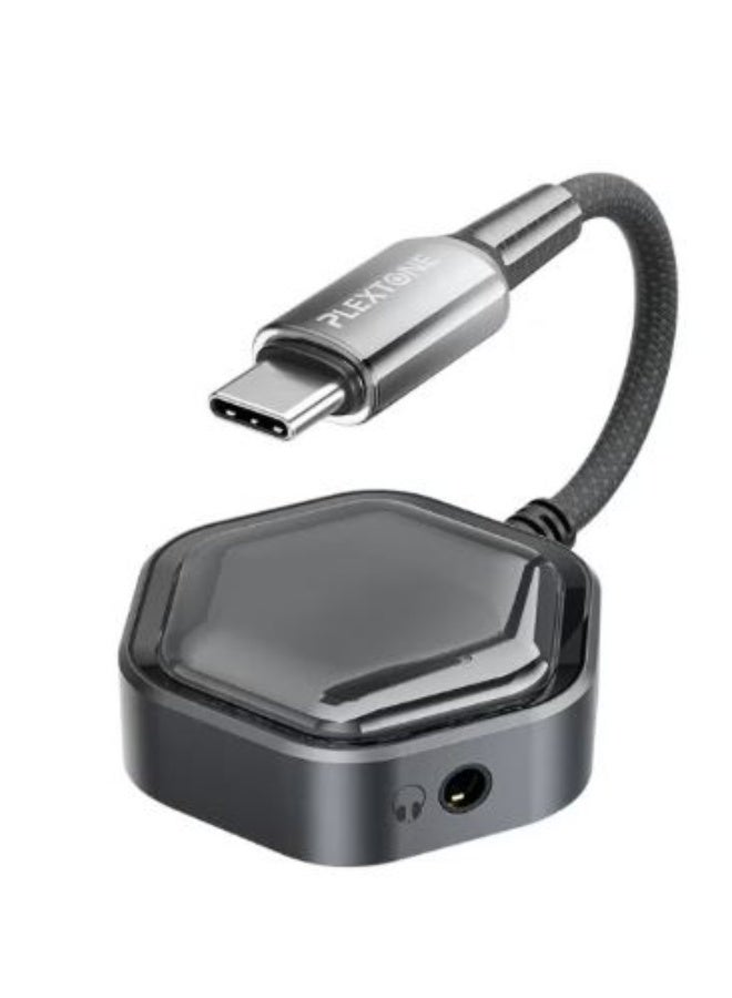 محول ألعاب بليكستون جي إس 1 برو، محول 2 في 1 تايب سي إلى 3.5 ملم صوت ايه يو اكس مع شحن سريع 60 واط، محول سماعات تايب سي للمكالمات والموسيقى، متوافق مع ريد ماجيك، آيباد، آيفون، سامسونج موبايل، أجهزة أندرويد، الحواسيب المحمولة، وأجهزة الألعاب