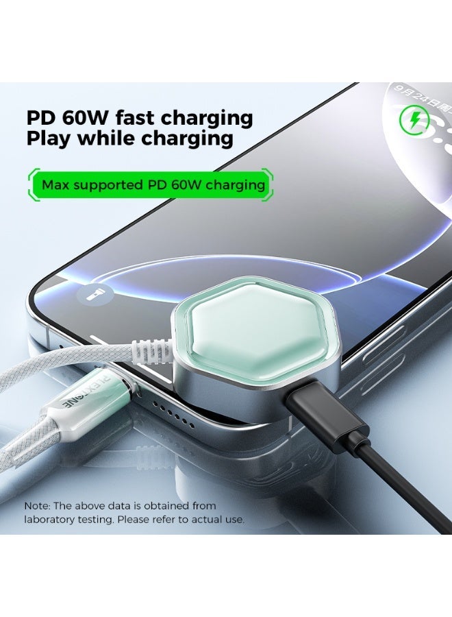 PLEXTONE GS1 Pro Gaming Adapter & Converter Dongle, 2-in-1 USB-C to 3.5mm AUX Audio Adapter with 60W Fast Charging, Hi-Res Earphone Sound Converter with Mic Support – Compatible with RedMagic, iPad, iPhone, Samsung, Android Phones, Laptops & Gaming Devices - Image 3