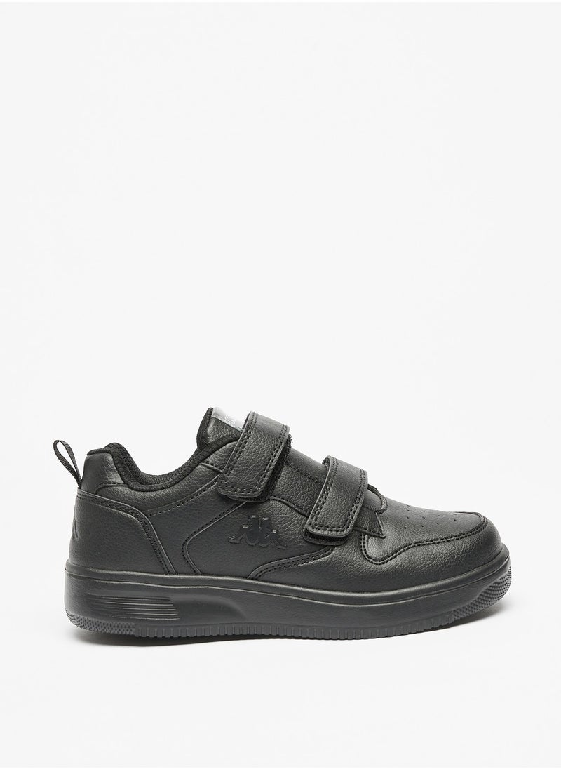 Kappa Boys Textured Sneakers with Hook and Loop Closure  - Image 1