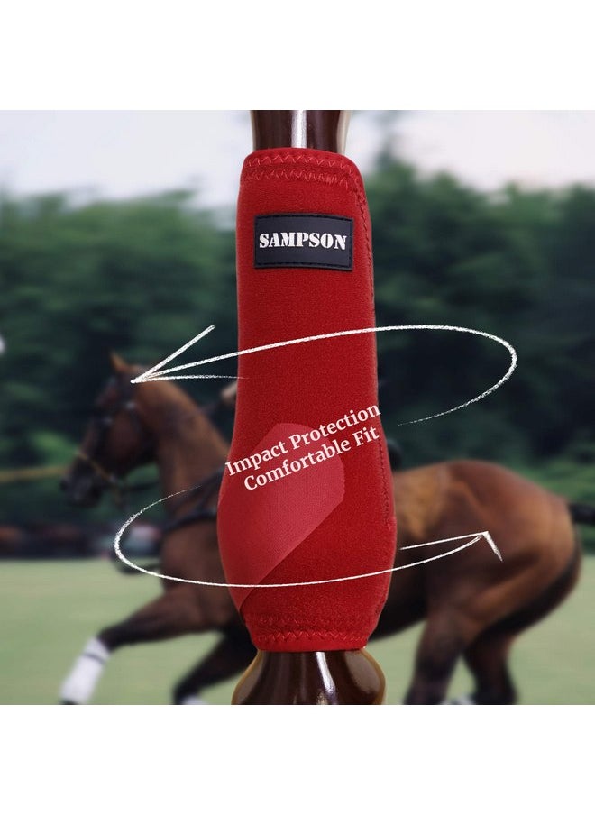 sampson Horse Boots Set of 4,Professional Horse Boots with Shock-Absorbing Memory Foam,Superior Protection and Comfortable Fit,Splint Boots for Horses