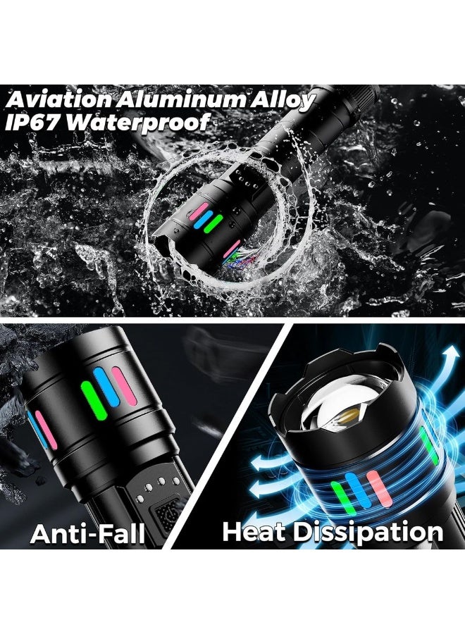 High Power Super Bright Rechargeable USB Torch – Zoomable LED Tactical Flashlight for Outdoor, Camping, Emergency Work Light - Image 3