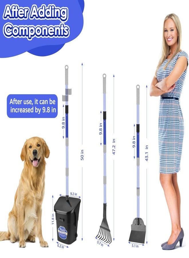 لوكوفي قطعة تمديد مجرفة فضلات الكلاب من لوكوفي، 9.8 بوصة، مُحسِّن الطول * 3، أزرق - Image 2