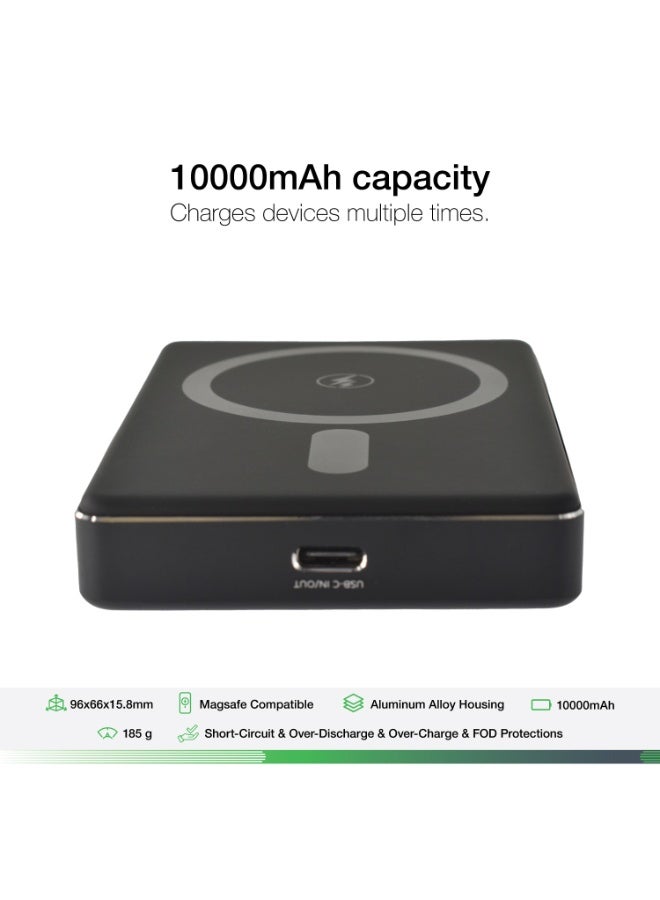 Dviced Ultrathin MagsafePower bank with 10000mAh capacity - Black - Image 2