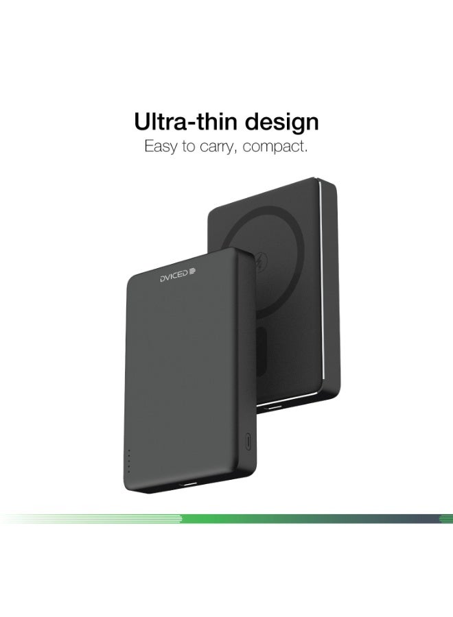 Dviced Ultrathin MagsafePower bank with 10000mAh capacity - Black - Image 5