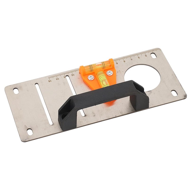 Stainless Steel Level Ruler, Measuring Marking Positioning Slot Template Construction Tool - Durable Rust Material, Clear Scale with Level, Ideal for Plumbing and - Image 2