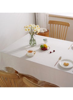 DUNISO Rustic Style Cotton Linen Tablecloth Placemat For Kitchen Coffee Table Dining Table Wedding Party Tabletop Decoration 135*180CM  - Image 2