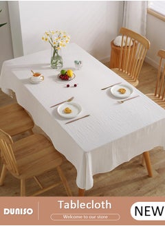 DUNISO Rustic Style Cotton Linen Tablecloth Placemat For Kitchen Coffee Table Dining Table Wedding Party Tabletop Decoration 135*180CM  - Image 1