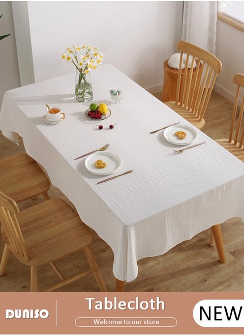Rustic Style Cotton Linen Tablecloth Placemat For Kitchen Coffee Table Dining Table Wedding Party Tabletop Decoration 135*180CM