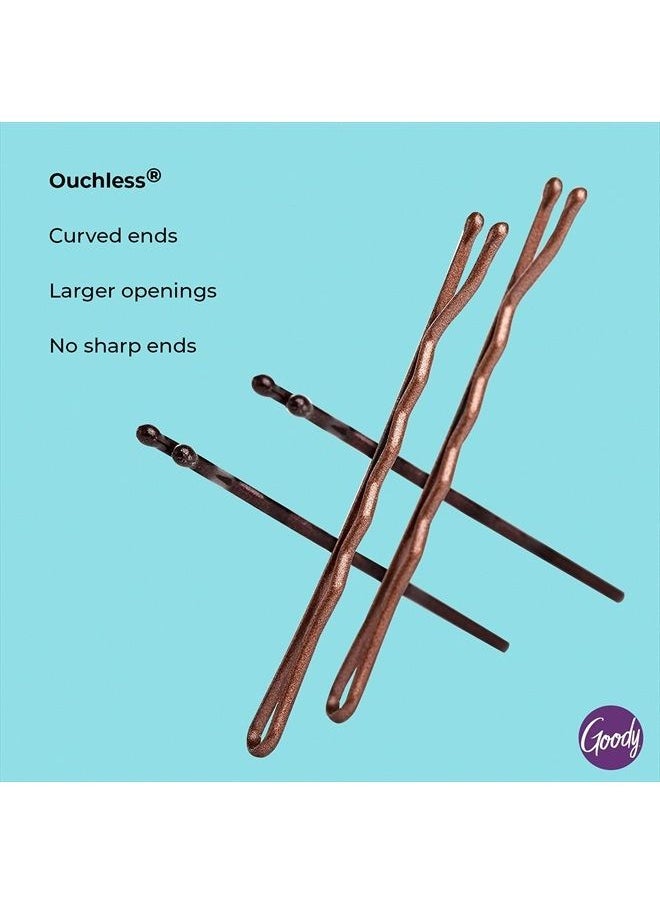 Goody Goody Slideproof Womens Bobby Pin-48 Count, Brown - 2 Inch Pins Help Keep Hairs In Place-Hair Accessories to Style With Ease and Keep Your Hair Secured-For All Hair Types-Pain Free(Pack of 1)  - Image 3