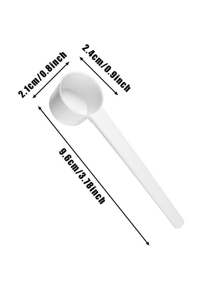 10 قطع من ملاعق القياس البلاستيكية البيضاء، ملاعق طعام آمنة للطعام، لتتبيل السوائل، مسحوق الخبز، التوابل، أدوات المطبخ القابلة لإعادة الاستخدام، 5 جرام - Image 2