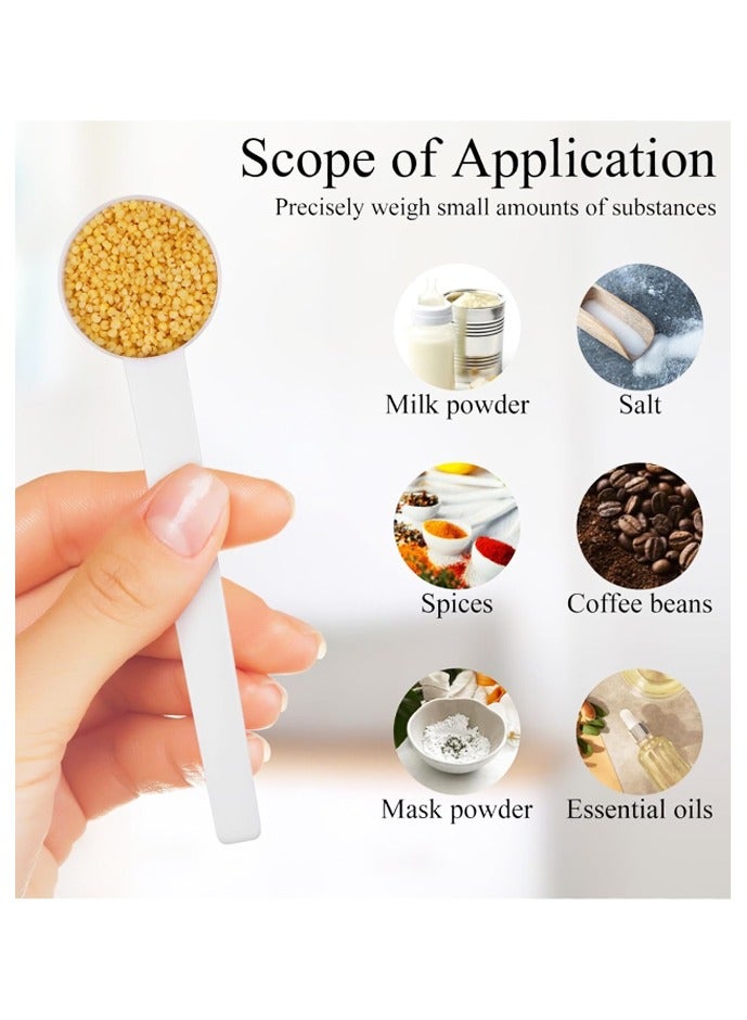 10 قطع من ملاعق القياس البلاستيكية البيضاء، ملاعق طعام آمنة للطعام، لتتبيل السوائل، مسحوق الخبز، التوابل، أدوات المطبخ القابلة لإعادة الاستخدام، 5 جرام - Image 3