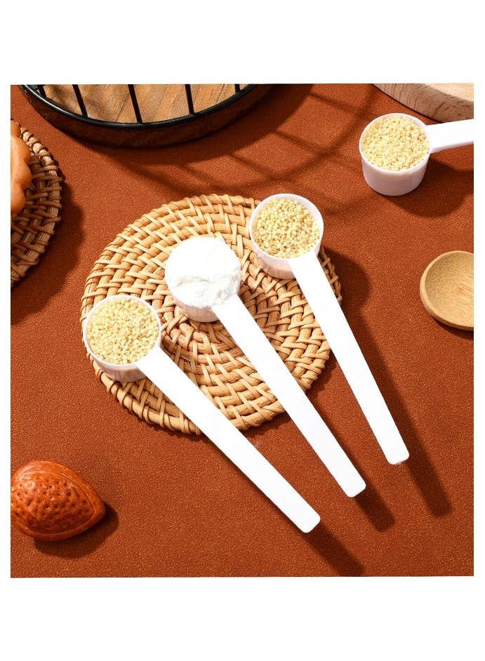 10 قطع من ملاعق القياس البلاستيكية البيضاء، ملاعق طعام آمنة للطعام، لتتبيل السوائل، مسحوق الخبز، التوابل، أدوات المطبخ القابلة لإعادة الاستخدام، 5 جرام - Image 4