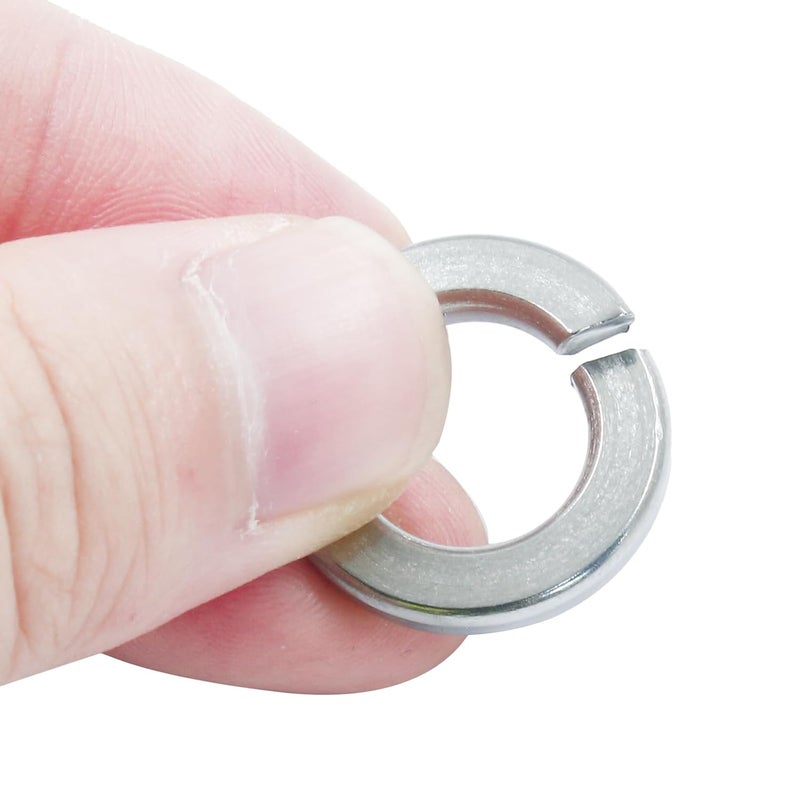 BokWin 100 Pcs Spring Lock Washer M6 Stainless Steel Split Lock Washers(Silver) - Image 3