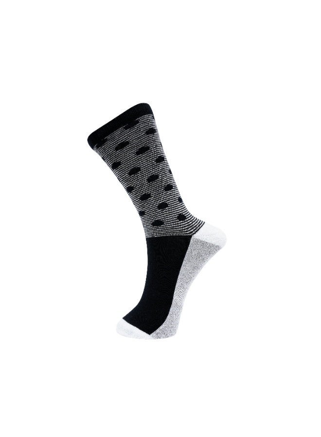 White Leaf Diabetic Medical Health Care Socks, Black - 1 Pack Antibacterial, Silver Freshness, Soft Cotton, Non-Drying Unisex - Image 2