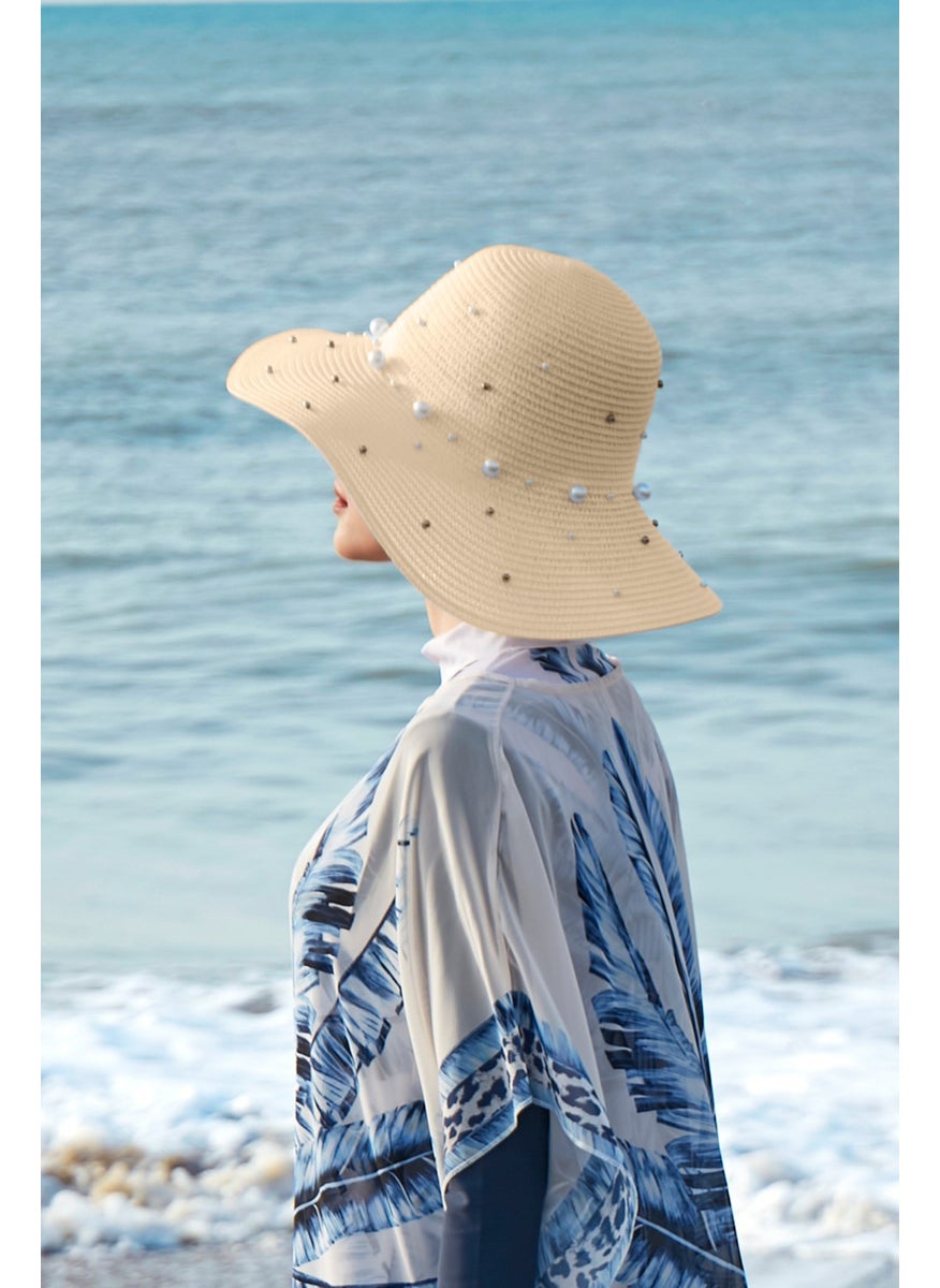 Remsa Mayo Pearl Straw Hat Rş-71 Beige  - Image 1
