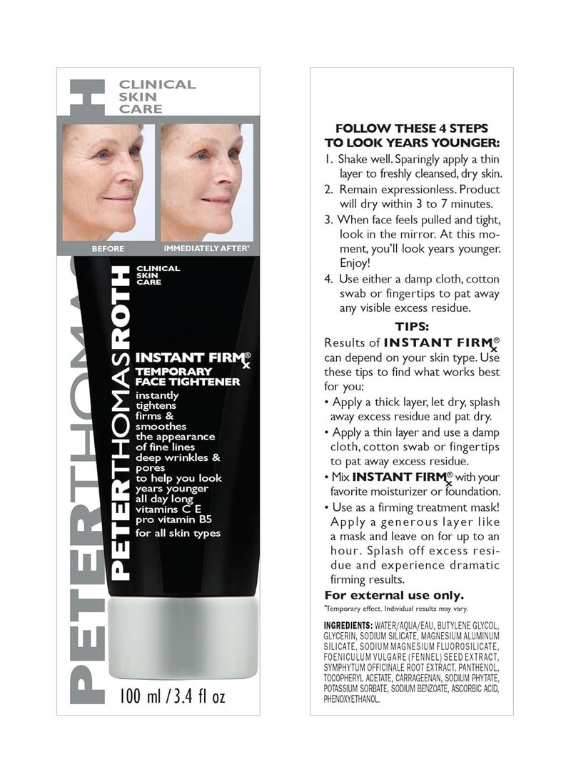 PETER THOMAS ROTH - Instant FIRMx Temporary Face Tightener  Firm and Smooth the Look of Fine Lines, Deep Wrinkles and Pores (3.4 ounce) - Image 1