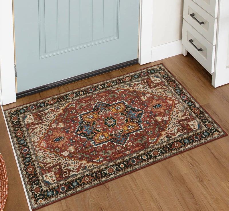 Moynesa UltraThin Washable Area Rug 2x3 Small Kitchen Rug for Entryway Mat Oriental NonSlip NonShedding Indoor Floor Carpet for Bathroom Sink Bedroom Living Room Coffee Table Hardwood Floors