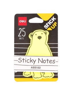 Deli 25-Sheet Animal Shaped Sticky Notes Green  - Image 1