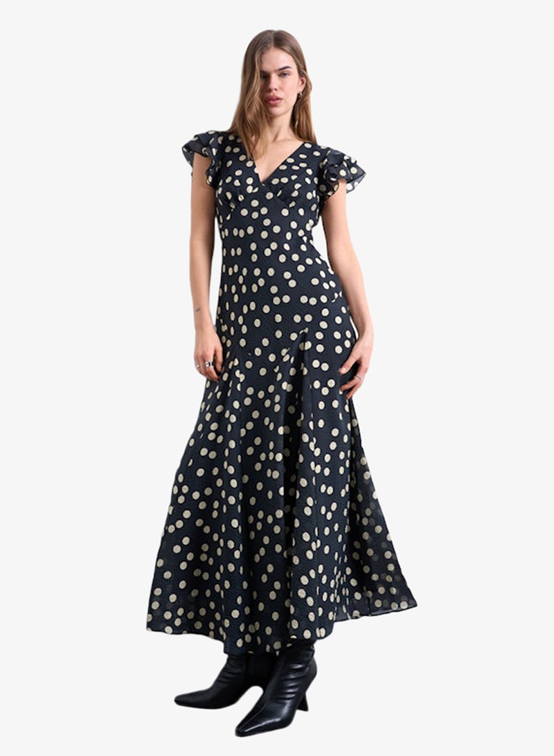 TOPSHOP Casual Short Sleeve Woven Maxi Dress - Image 1