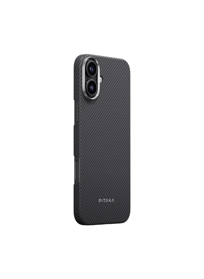 PITAKA iPhone 16 Plus Ultra-Slim Case 600D Black/Grey (Twill)