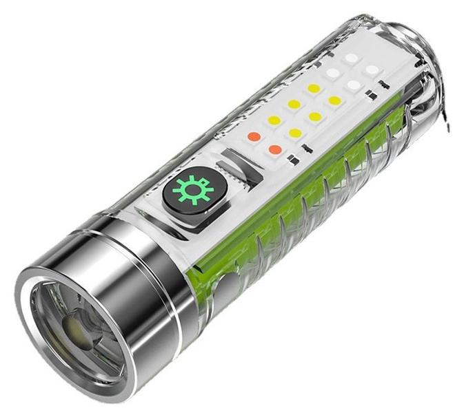 ULHYC LED Flashlight Clip Mini Torch Pen Light,TyPE-C multifunctional red and blue flash fluorescent,Portable Pocket EDC Flash Light for Daily Using,Backpacking,Camping,and Hiking - Image 1