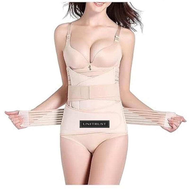 Unitrust 3-in-1 Post Pregnancy Abdominal Belt After Delivery Waist & Pelvis Slimming Shapewear Tummy Reduction Free Size (Polyester & Spandex,Fit from 30 Inch to 46 Inches of Waist) - Image 4