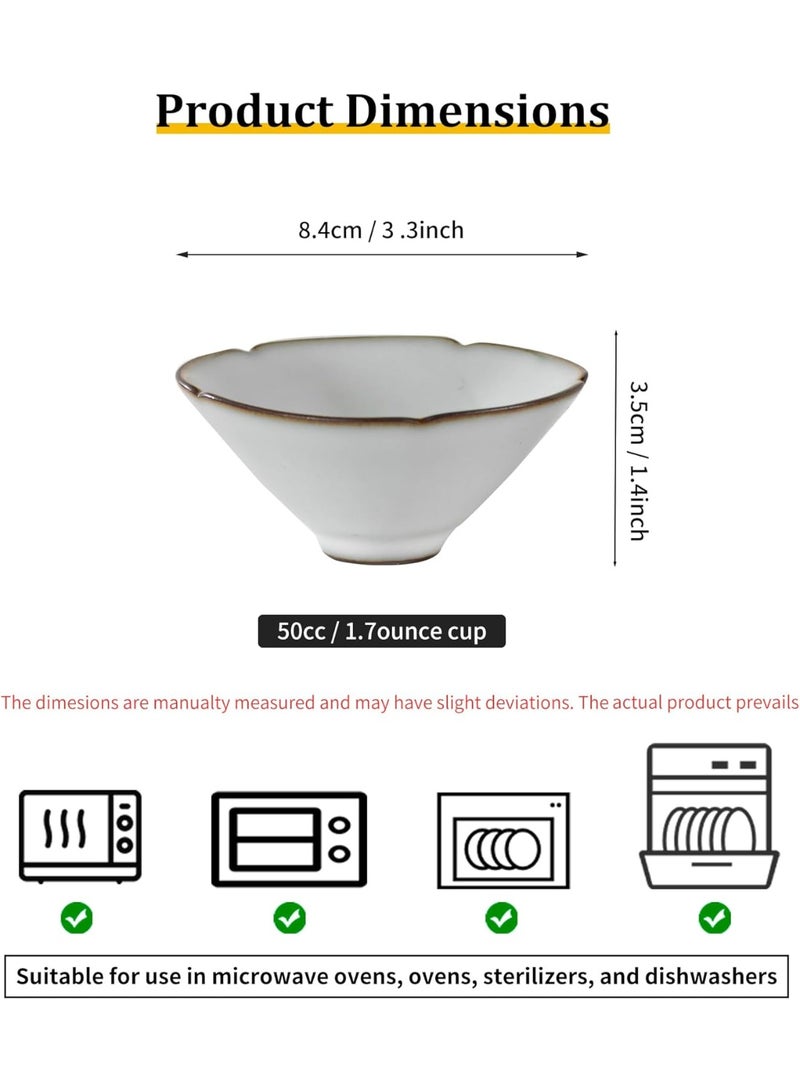 GOLD MANTIS Elegant Moon White Ru Kiln Ceramic Tea Cup - 50ml / 1.7oz - Premium Porcelain Tea Cup for Green Tea, Black Tea, Craft Tea - Dishwasher and Microwave Safe - Occasions - Image 3