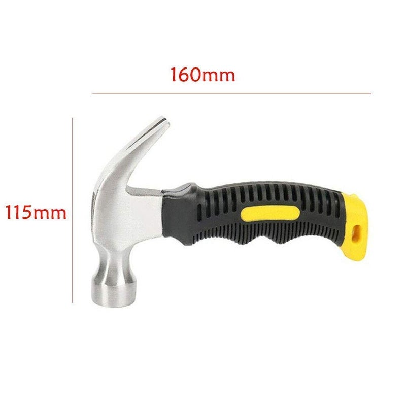 ZoomstoreA Heavy Duty Small Hammer Stubby Mini Claw Hammers Short Handle Rubber Grip 04 Kg Multicolor  - Image 3