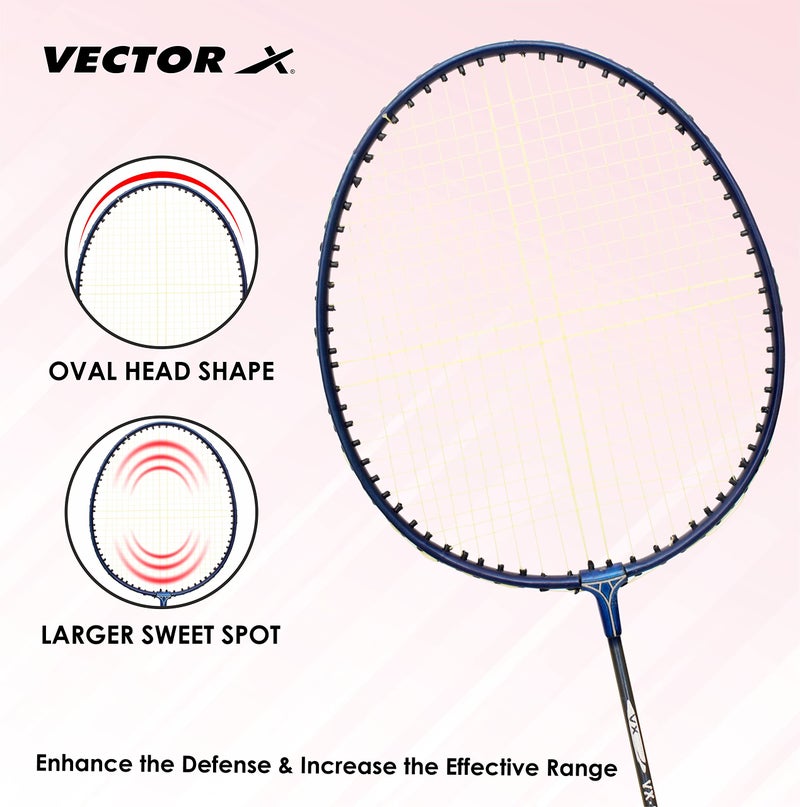 Vector X VXB-10 Badminton Racquet (Without Cover, Blue) - Image 3