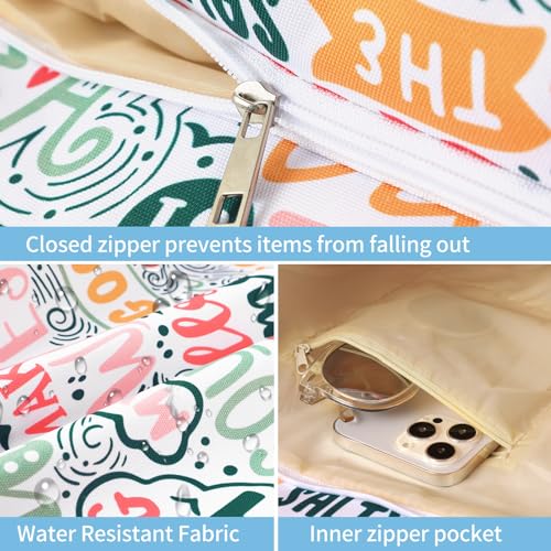 Tavaleu Beach Bags for Women - Large Beach Women Sandproof Tote Bag for Pool Gym Grocery Travel - Image 4