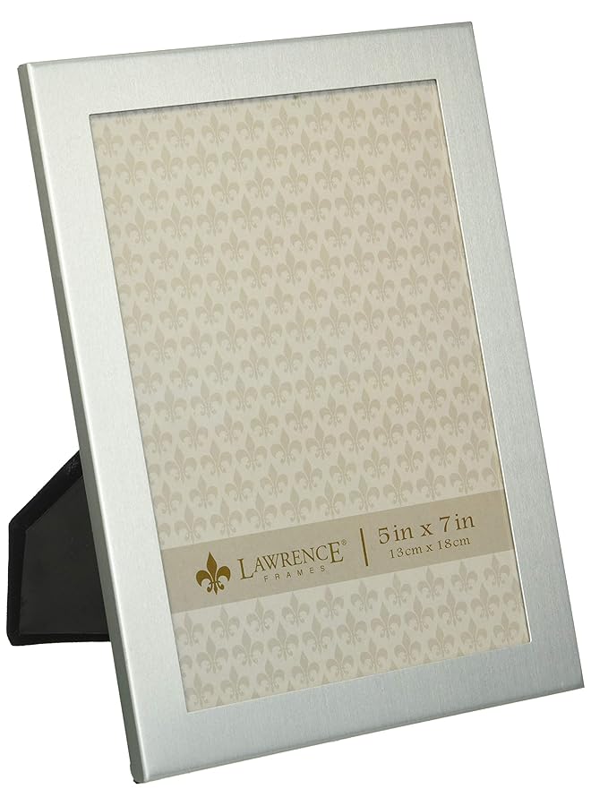 erorex Brushed Silver 5 By 7 Metal Picture Frame - Image 1