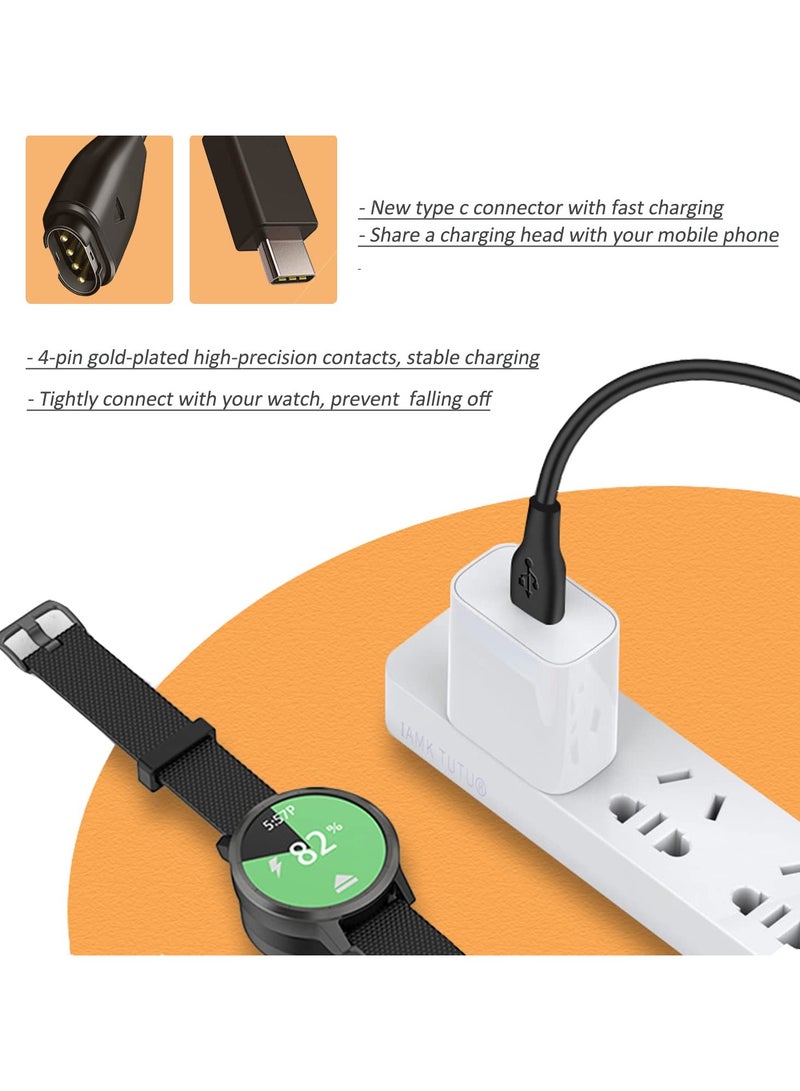 erorex Type C to Garmin Watch Charger Cable, Compatible with Garmin Fenix 6 6S 6X Pro,Fenix 5 5S 5X Plus, USB C Data Sync Charging Cable for Forerunner 745 935 945 45 45S and More - Image 3