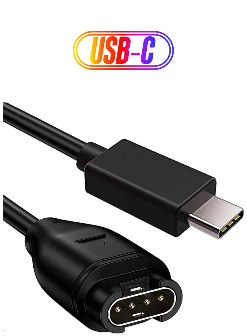 erorex Type C to Garmin Watch Charger Cable, Compatible with Garmin Fenix 6 6S 6X Pro,Fenix 5 5S 5X Plus, USB C Data Sync Charging Cable for Forerunner 745 935 945 45 45S and More - Image 1