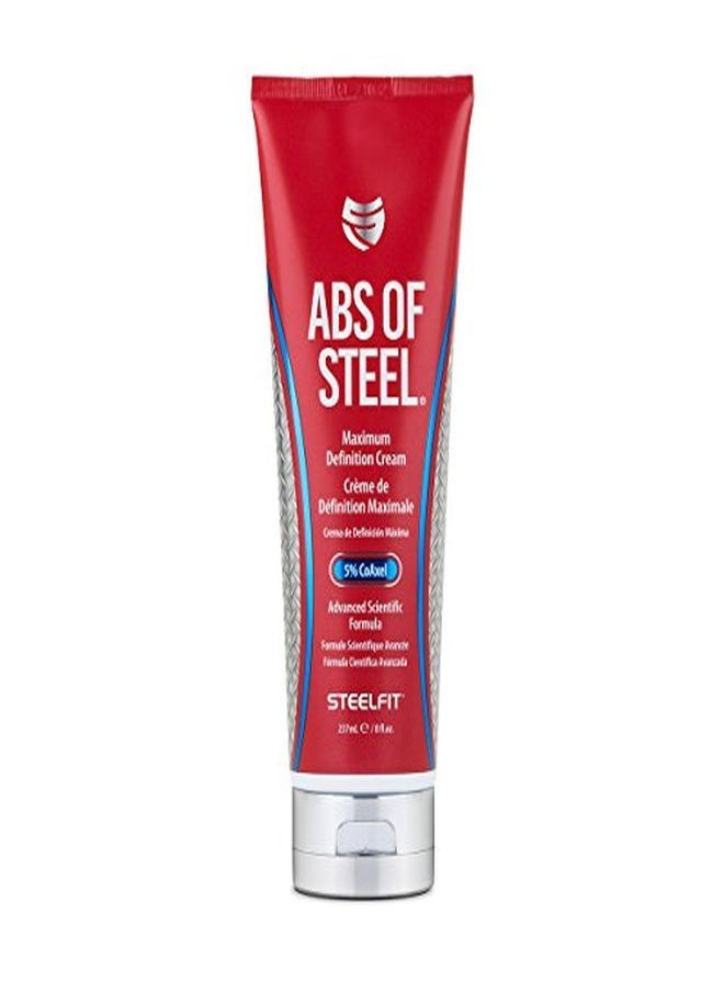 SteelFit - Abs Of Steel - Maximum Definition Cream - 5% Coaxel - Topical Cream - Workout Enhancer - Skin Firming, Toning, Definition - Fat Loss - Clinically Dosed Ingredient - Unisex - 8 Fl. Oz. (237Ml) - Image 1
