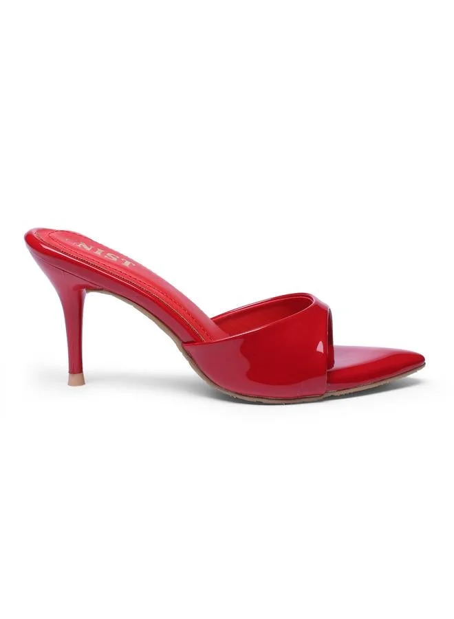 Gnist Red Pointed Toe High Heel Sandals