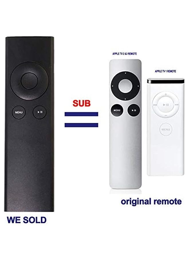 New Replacement Remote Control fit for Apl tv 1 2 3 A1427 A1469 A1378 A1294 MD199LL/A MC572LL/A MC377LL/A MM4T2AM/A MM4T2ZM/A and Mac Music System (Black)