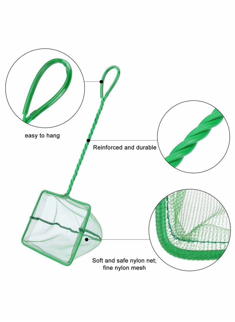 Excefore - Aquarium Fish Net 2 Pcs Fine Quick Catch Mesh Nylon Fishing Catch Nets with Handle - Image 1
