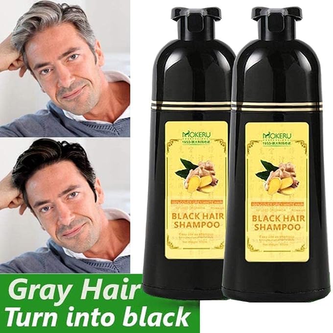 MOKERU Black Hair Shampoo500ml 2 Pieces - Image 2